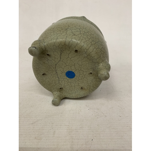46 - A CHINESE CRACKLE GLAZED CENSER