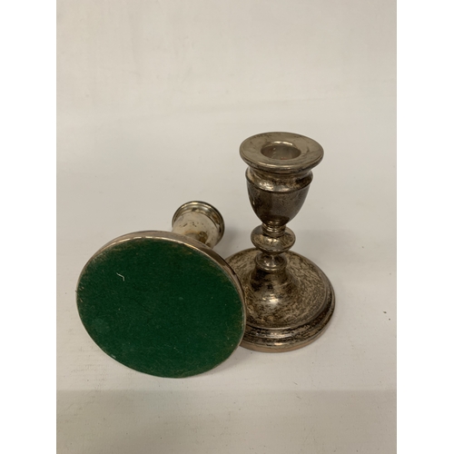 10A - A PAIR OF HALLMARKED BIRMINGHAM SILVER CANDLESTICKS WITH FILLED BASES, GROSS WEIGHT 416.36g