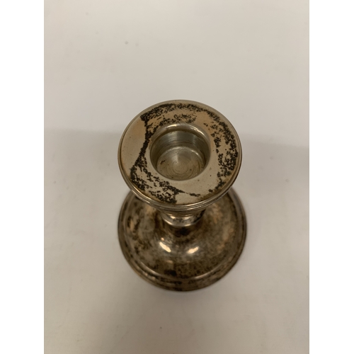 10A - A PAIR OF HALLMARKED BIRMINGHAM SILVER CANDLESTICKS WITH FILLED BASES, GROSS WEIGHT 416.36g