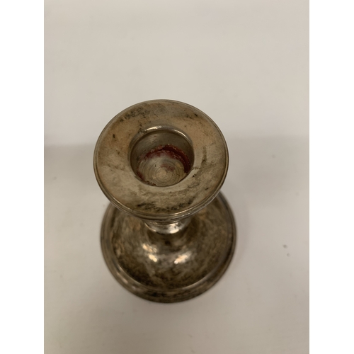 10A - A PAIR OF HALLMARKED BIRMINGHAM SILVER CANDLESTICKS WITH FILLED BASES, GROSS WEIGHT 416.36g