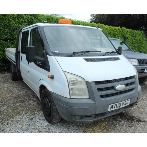 FORD TRANSIT CREW CAB WITH O13T DOUBLE PUSH HIAB 2008, MOT TILL ...