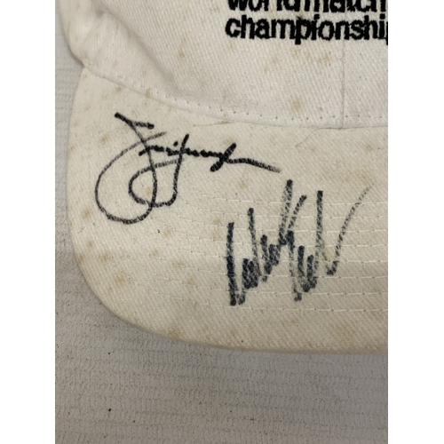 60 - AN HSBC WORLD MATCHPLAY CHAMPIONSHIP GOLF BASEBALL CAP WITH SIGNATURES