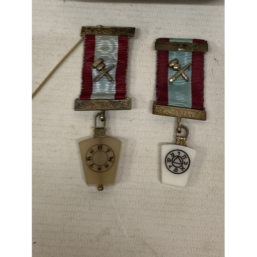 77 - TWO MASONIC BREAST JEWELS