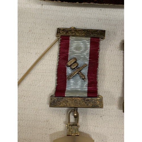 77 - TWO MASONIC BREAST JEWELS