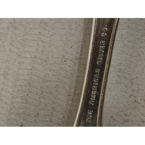 98 - AN XRF TESTED AMERICAN SILVER CO DESERT SPOON