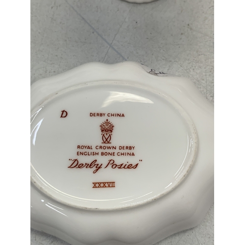 180 - A CROWN DERBY PIN DISH AND SMALL VASE