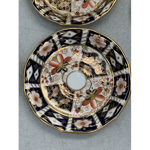 186 - TWO CROWN DERBY IMARI SAUCERS