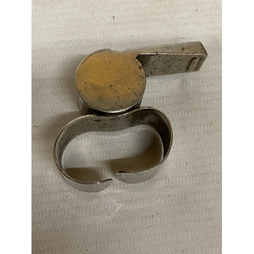 6 - A PAIR OF VINTAGE WHISTLES TO INCLUDE 