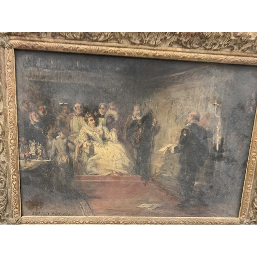 25 - A FRAMED OIL ON CANVAS 