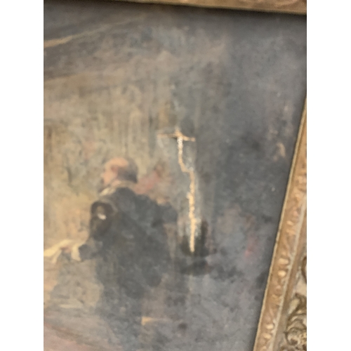 25 - A FRAMED OIL ON CANVAS 