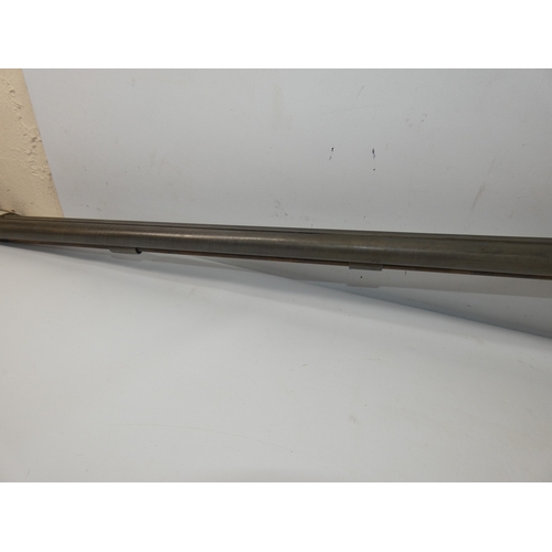 307 - A MID 19TH CENTURY PERCUSSION CAP SIDE BY SIDE 16 BORE SHOTGUN BY WALTON AND CO, 71CM BARRELS, LENGT... 