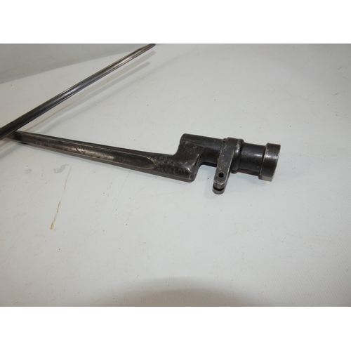 320 - A RUSSIAN SOCKET BAYONET 42CM BLADE LENGTH 50CM AND ONE OTHER (2)