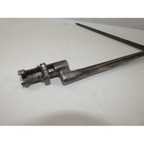 320 - A RUSSIAN SOCKET BAYONET 42CM BLADE LENGTH 50CM AND ONE OTHER (2)