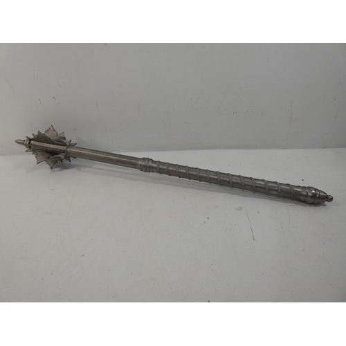 344 - A 20TH CENTURY MEDIEVAL STYLE MACE, LENGTH 62CM