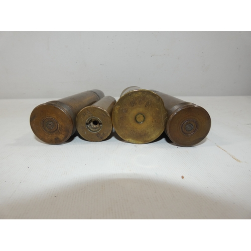 352 - A COLLECTION OF FOUR INERT SHELLS, HEIGHTS FROM 13 TO 20CM