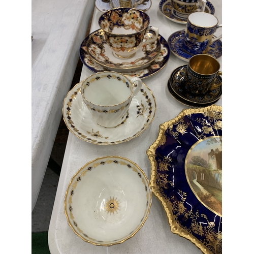 7 - A QUANTITY OF COLLECTABLE CERAMICS TO INCLUDE COPELAND AND GARRETT 1840 CUP & SAUCER,  A COALPORT SU... 