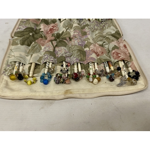 32 - A COLLECTION OF APPROX 54 BONE LACE MAKING BOBBINS WITH DECORATION, CHARMS AND SPANGLES