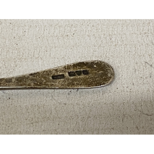 51 - A HALLMARKED CHESTER SILVER MUSTARD SPOON