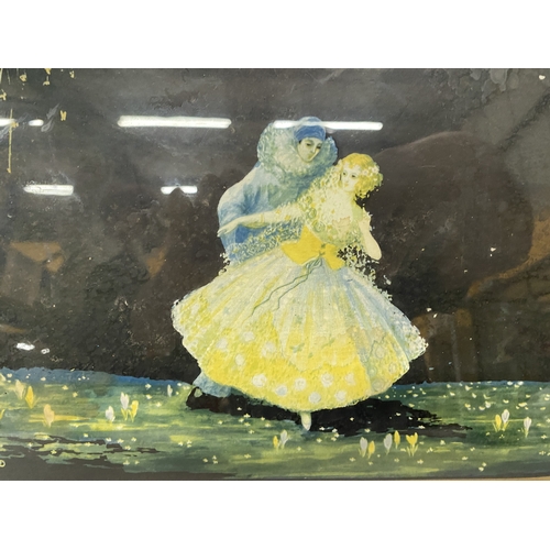58 - A 1920'S ART DECO MARYGOLD PRINT 'A LOVE MELODY'