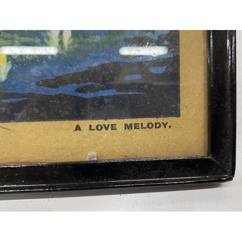 58 - A 1920'S ART DECO MARYGOLD PRINT 'A LOVE MELODY'