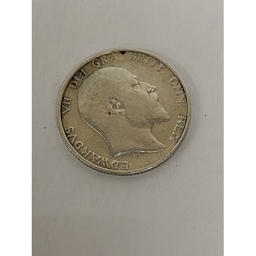 28 - A 1910 EDWARD VII SILVER SHILLING