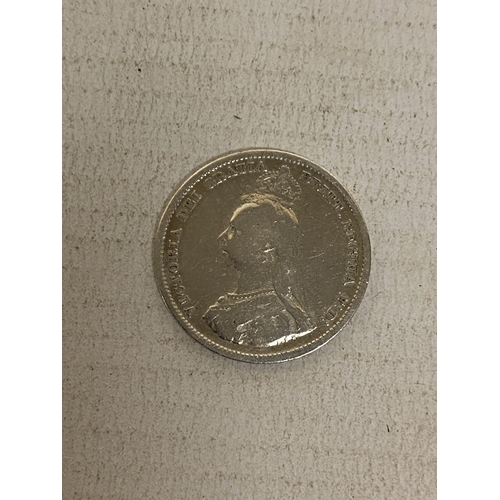 30 - AN 1887 VICTORIAN SILVER SHILLING