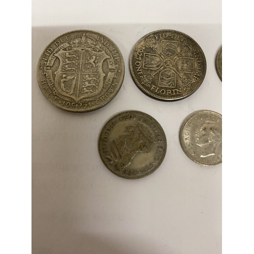 39 - A QUANTITY OF HALF SILVER COINS