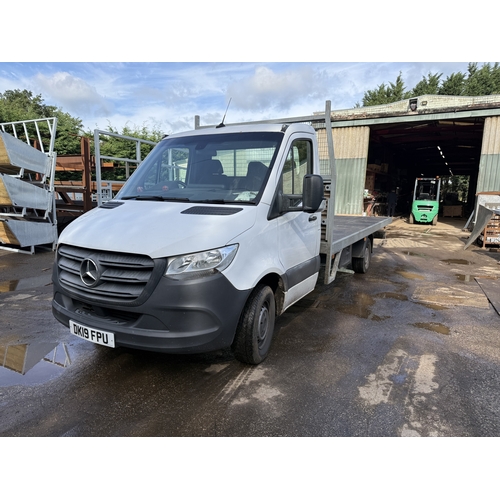 101 - A 2019 MERCEDES FLATBED PICKUP, REGISTRATION NUMBER DK19FPU, APPROX 156000 MILES, MOT UNTIL END OF F... 