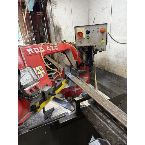 106 - A 2019 BIANCO MOD 420 MAN 1.87KW POWER HACKSAW (3 PHASE) IN GOOD WORKING ORDER WHILST ALL DESCRIPTIO... 