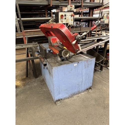 107 - AN APPROX 2016 BIANCO MOD 330  POWER HACKSAW (3 PHASE), IN GOOD WORKING ORDER WHILST ALL DESCRIPTION... 