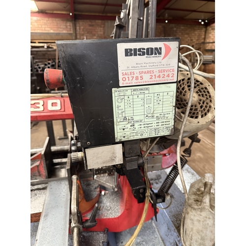 107 - AN APPROX 2016 BIANCO MOD 330  POWER HACKSAW (3 PHASE), IN GOOD WORKING ORDER WHILST ALL DESCRIPTION... 
