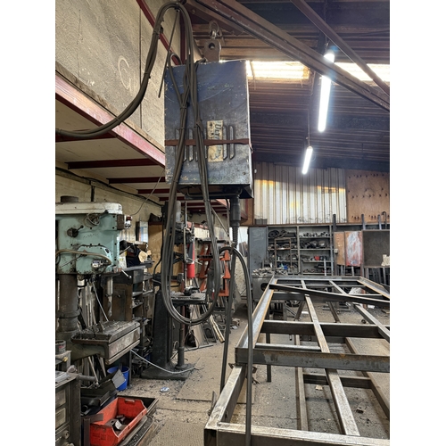 109 - AN ULTRA 480 MIG WELDER ON TROLLEY BASE WITH SEPARATE WIRE FEED, GOOD WORKING ORDER WHILST ALL DESCR... 
