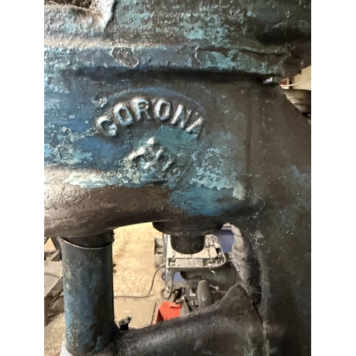 111 - A HEAVY DUTY UPRIGHT 3 PHASE POLLARD AND CO LTD CORONA METAL WORKING PILLAR DRILL WITH A LARGE SELEC... 