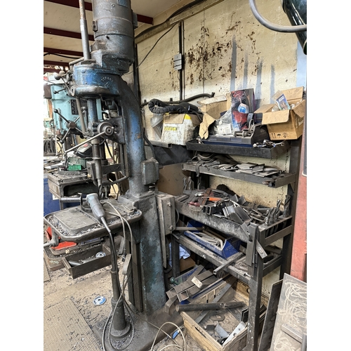 111 - A HEAVY DUTY UPRIGHT 3 PHASE POLLARD AND CO LTD CORONA METAL WORKING PILLAR DRILL WITH A LARGE SELEC... 