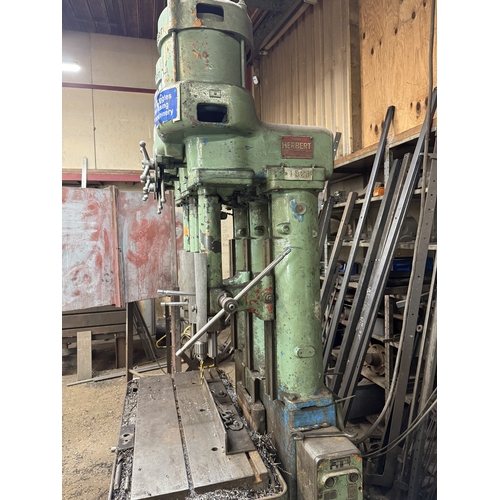 112 - A HERBERT 3 PHASE MULTI-SPINDLE GANG UPRIGHT PILLAR DRILL, GOOD WORKING ORDER WHILST ALL DESCRIPTION... 