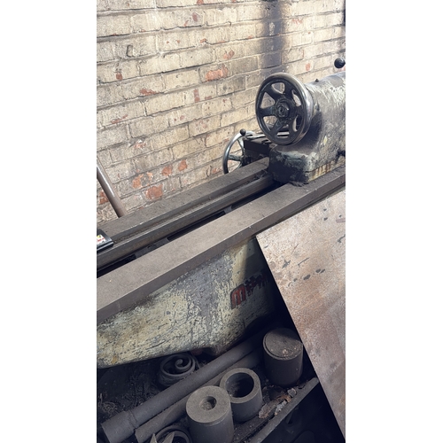 114 - A MITCHELL OF KEIGHLEY 3 PHASE METAL WORKING LATHE GOOD WORKING ORDER WHILST ALL DESCRIPTIONS ARE GI... 