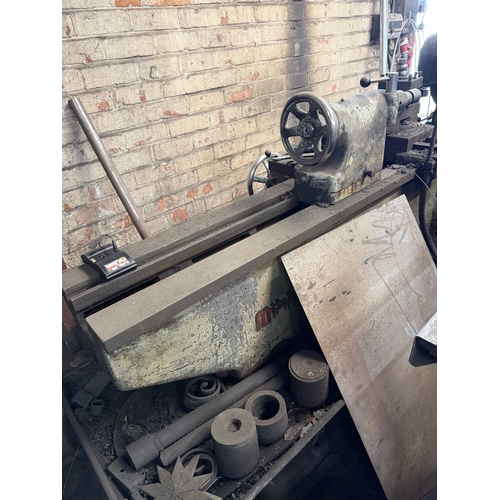 114 - A MITCHELL OF KEIGHLEY 3 PHASE METAL WORKING LATHE GOOD WORKING ORDER WHILST ALL DESCRIPTIONS ARE GI... 