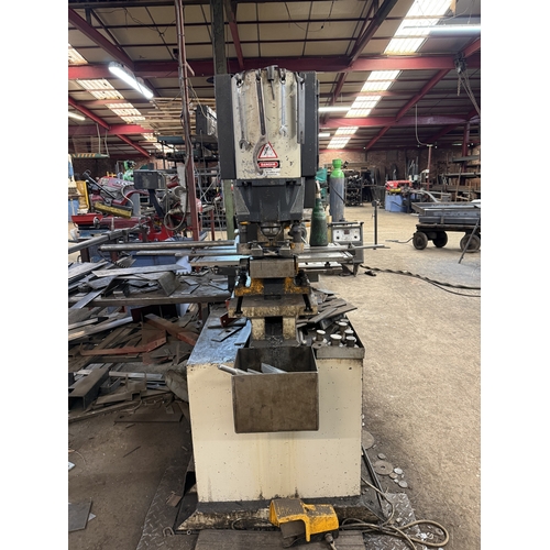120 - A HACO KINGSLAND 3 PHASE, MULTI 80 METAL WORKING MACHINE, WITH PUNCHING, SHEARING, ANGLE CUTTING, SE... 