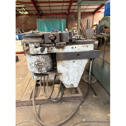 126 - A THREE PHASE HEAVY DUTY METAL TUBE BENDER GOOD WORKING ORDER WHILST ALL DESCRIPTIONS ARE GIVEN IN G... 
