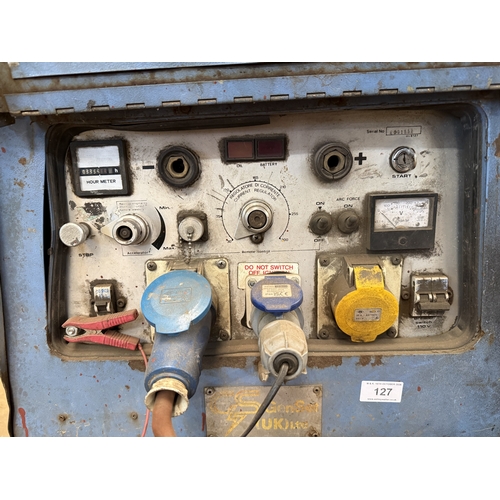 127 - A GENSET MOBILE 7KVA SINGLE PHASE DIESEL GENERATOR, BELIEVED WORKING BUT WITH ALL LOTS NO WARRANTY I... 