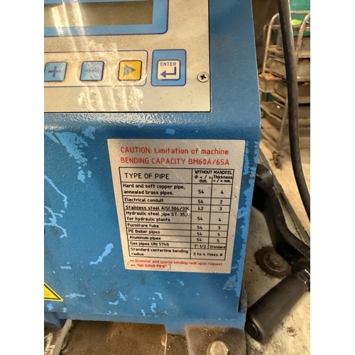 128 - A METALLKRAFT RB54 THREE PHASE METAL TUBE BENDING MACHINE WITH A RACK OF VARIOUS TOOLS GOOD WORKING ... 