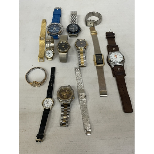 307 - THIRTEEN VARIOUS LADIES AND GENTS WRISTWATCHES. FROM A DECEASED'S ESTATE, TO BE SOLD TO THE HIGHEST ... 