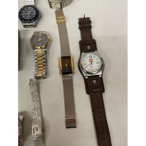 307 - THIRTEEN VARIOUS LADIES AND GENTS WRISTWATCHES. FROM A DECEASED'S ESTATE, TO BE SOLD TO THE HIGHEST ... 