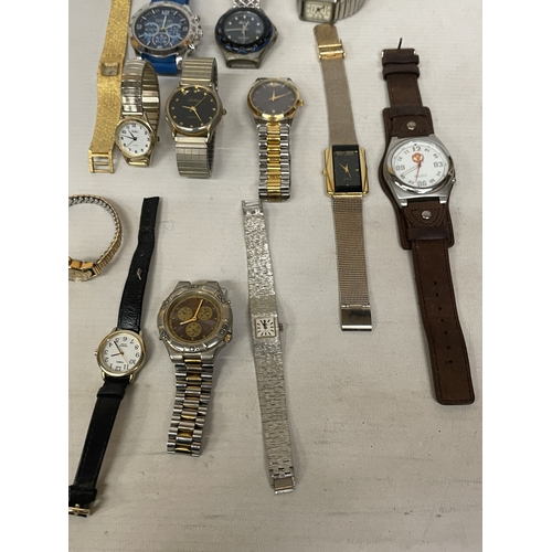 307 - THIRTEEN VARIOUS LADIES AND GENTS WRISTWATCHES. FROM A DECEASED'S ESTATE, TO BE SOLD TO THE HIGHEST ... 