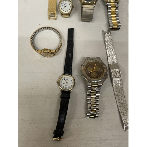 307 - THIRTEEN VARIOUS LADIES AND GENTS WRISTWATCHES. FROM A DECEASED'S ESTATE, TO BE SOLD TO THE HIGHEST ... 