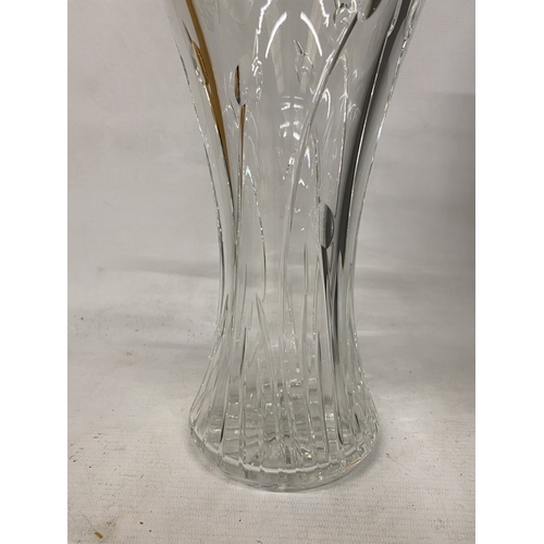 50 - A BOXED WATERFORD CRYSTAL BUTTERFLY VASE FROM THE DESIGNER'S GALLERY COLLECTION DESIGNED BY DAVID BO... 