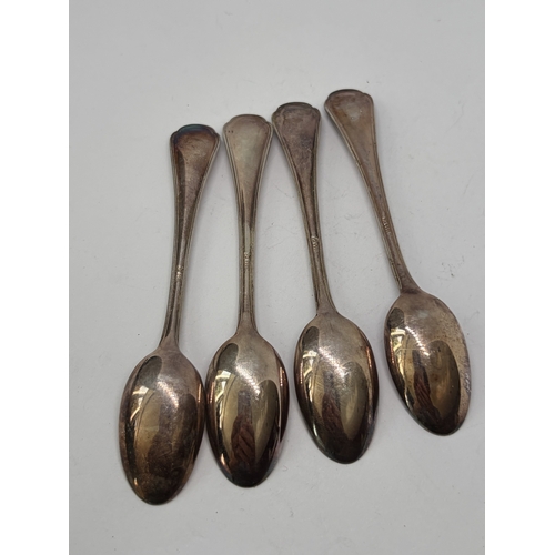 88 - FOUR MARKED 800 SILVER TEASPOONS GROSS WEIGHT 46.1 GRAMS