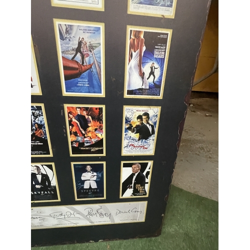 92 - A LARGE METAL JAMES BOND SIGN - 50 X 70 CM