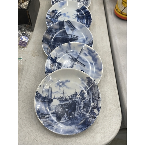 108 - SEVEN CERAMIC DELFT WARE PLATES