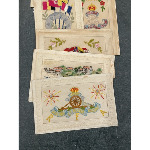 158 - SEVEN WWI SILK POSTCARDS